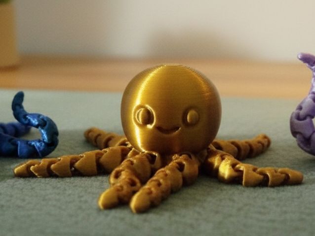 Articulated Octopus, 3D printed