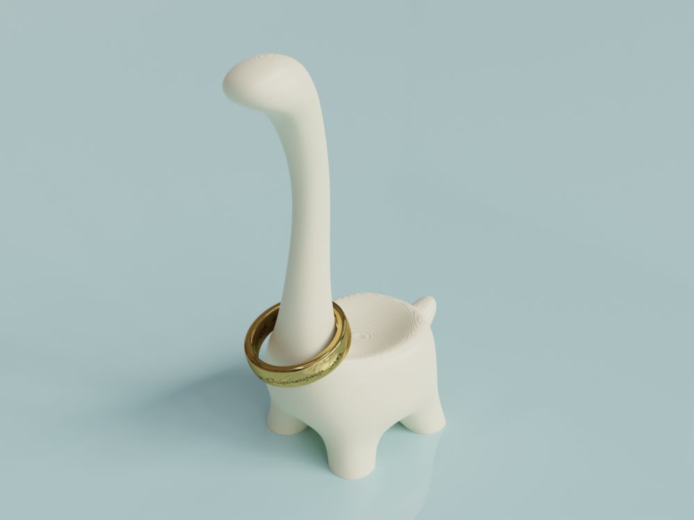 Ringosaurus Ring Holder, 3D printed