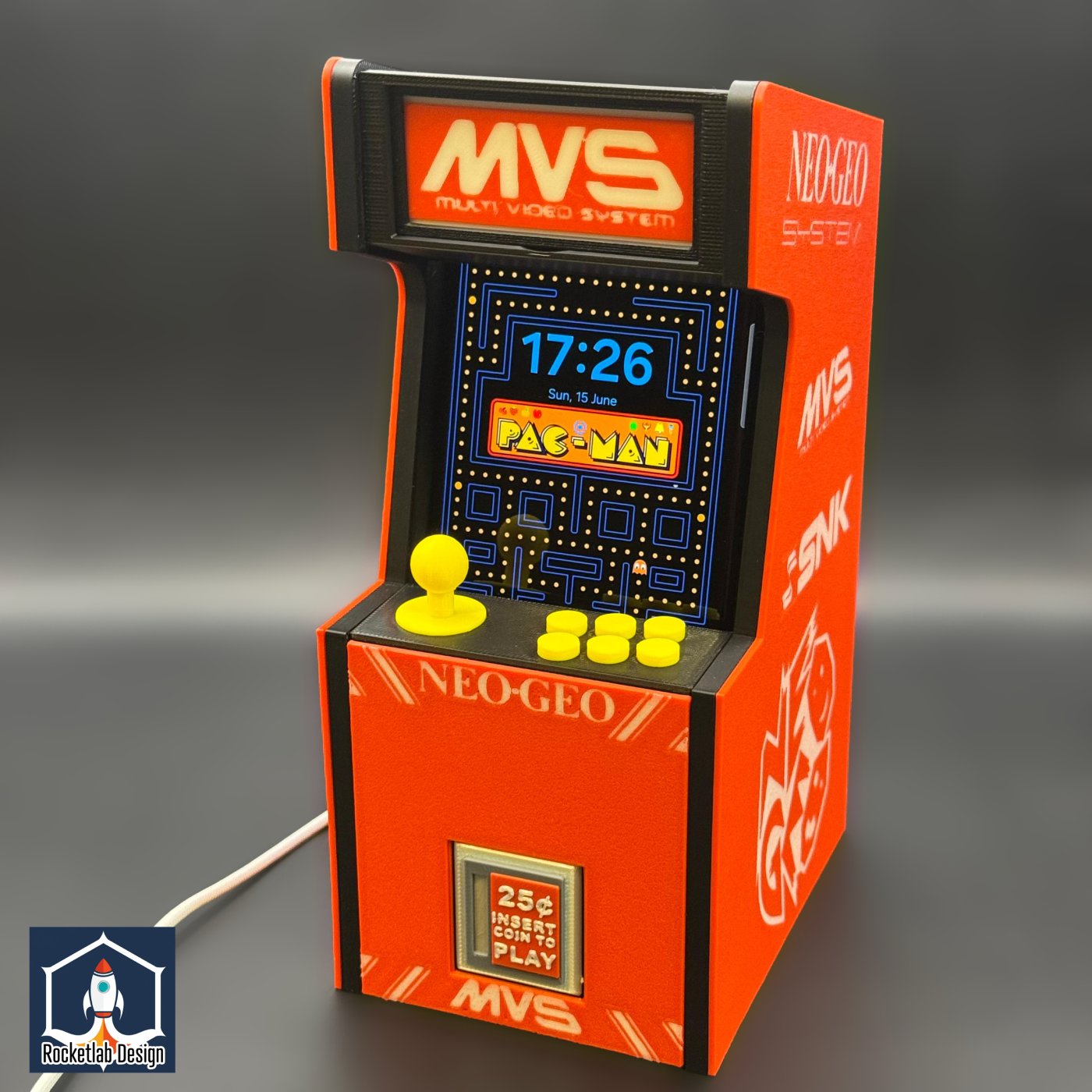 SNK Arcade Phone Dock, 3D printed
