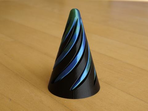 Spiral Cone Fidget, 3D printed