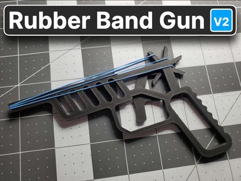Rubber Band Gun, 3D printed